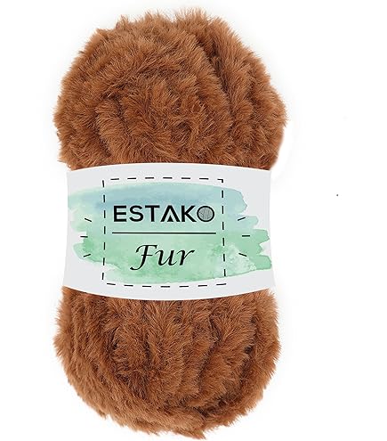 PATIKIL 35yds Faux Fur Yarn, 4 Skeins Super Soft Chunky Polyester Fuzzy - View #10