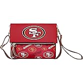 FOCO NFL Team Logo Printed Collection Foldover Purse Handbag Bag Tote