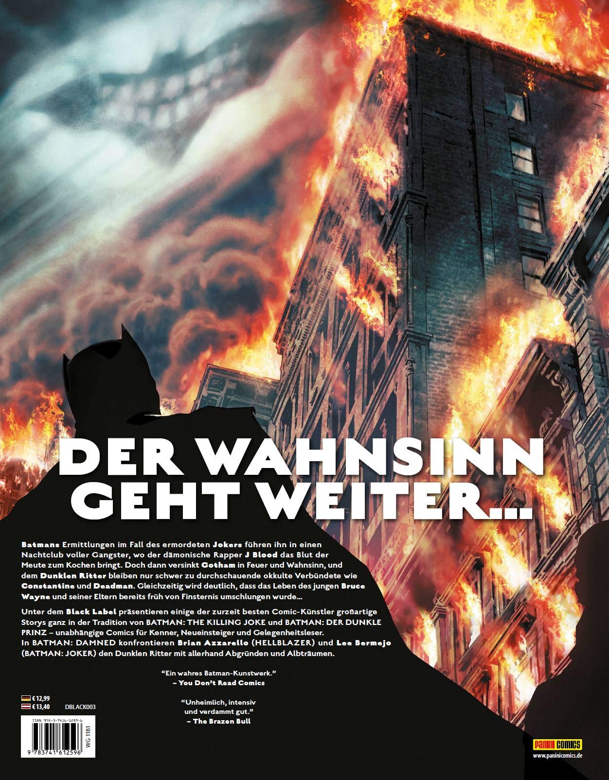 Batman Damned Bd 2 Azzarello Brian Bermejo Lee 9783741612596 Amazon Com Books