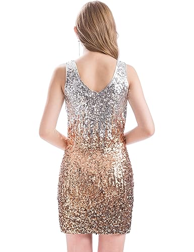Amazon Xxl Sequin Dress APHRODITE Draped Skirt Pleated Sequin Mini