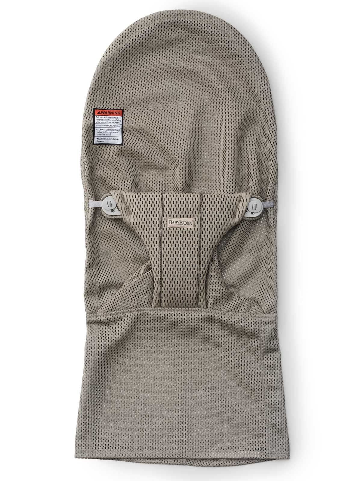 BabyBjörn Fabric Seat for Bouncer, Mesh, Gray Beige
