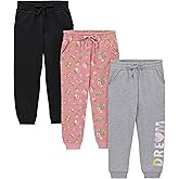BTween Kids Girls Fashion Stretch Waist Ultra Soft Jogger Pants Set 3 Pack Bundle