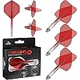 Mission Darts Force 90 | Integrated Precision Moulded Dart Flight and Shaft System, Pack of 3 Professional Highly Durable Combined Dart Flights and Stems | Standard No.2 (Red Gradient, Short)