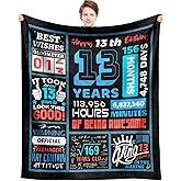 EQNWI 13 Year Old Boy Birthday Gifts, 13th Birthday Gifts for Boys, Boys 13 Yr Old Bday Gift Ideas, Official Teenager Gift Blanket 60"x50", Bday Gift for Age 13 Boy