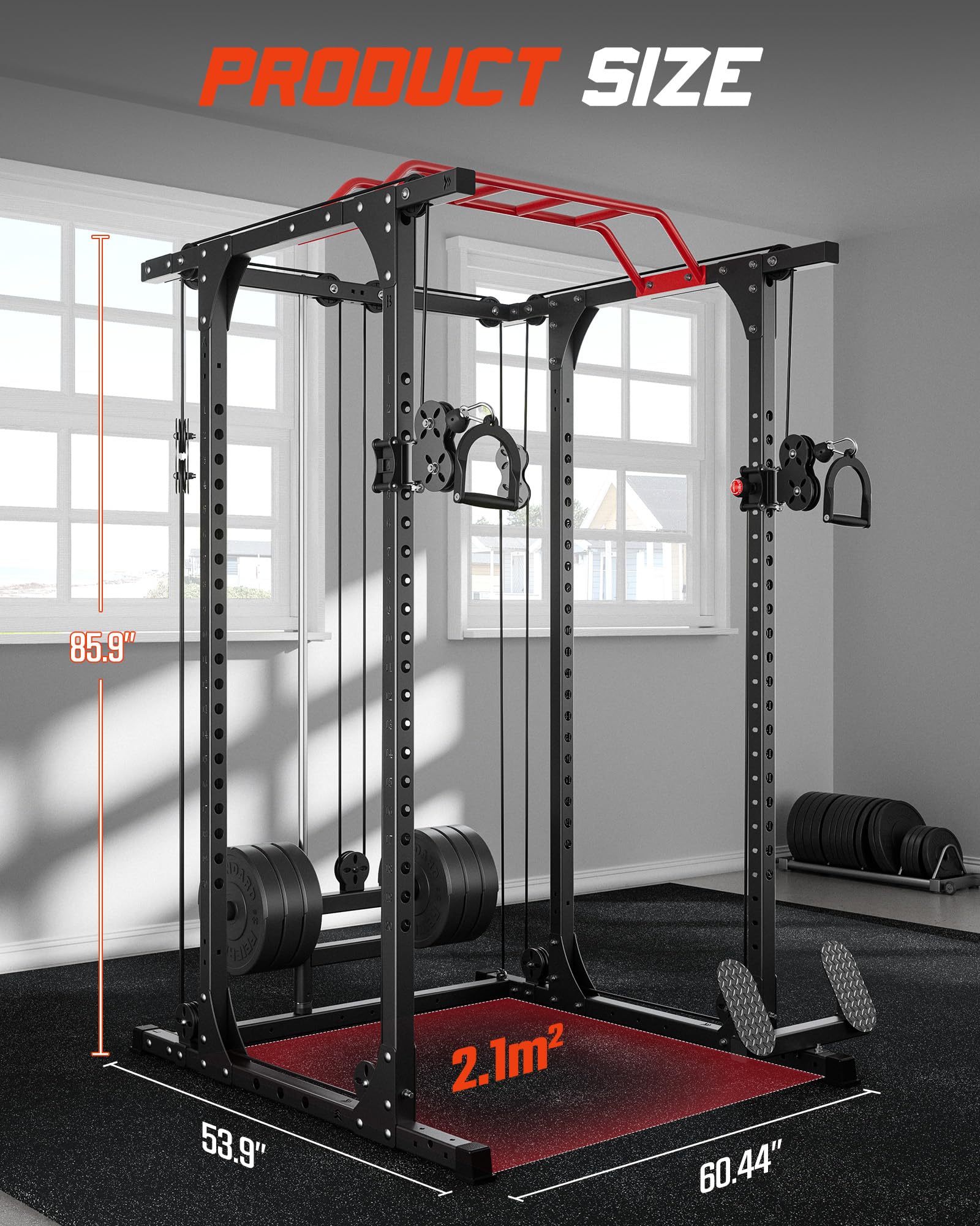 Mua Power Cage - 1200lbs Capacity Commercial 2x2 Power Rack with ...