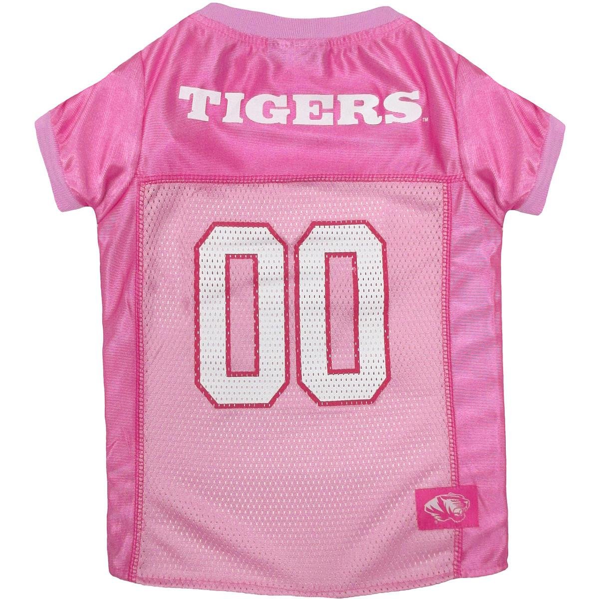 NCAA MISSOURI TIGERS Dog Pink Jersey, Small. - Pet Pink Outfit. — image 1