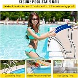 VEVOR 30" x 30" Pool Handrail, Stainless Steel, 375lbs Capacity, 2 PCS view 2