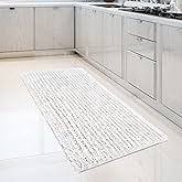 FLOLEOPA Soft Plush Microfiber Bathroom Rugs, Absorbent Bath Rugs Non Skid Machine Wash Dry Bath Mats for Tub,Shower and Bath Room Floor Mats (27.5x47inches, White)