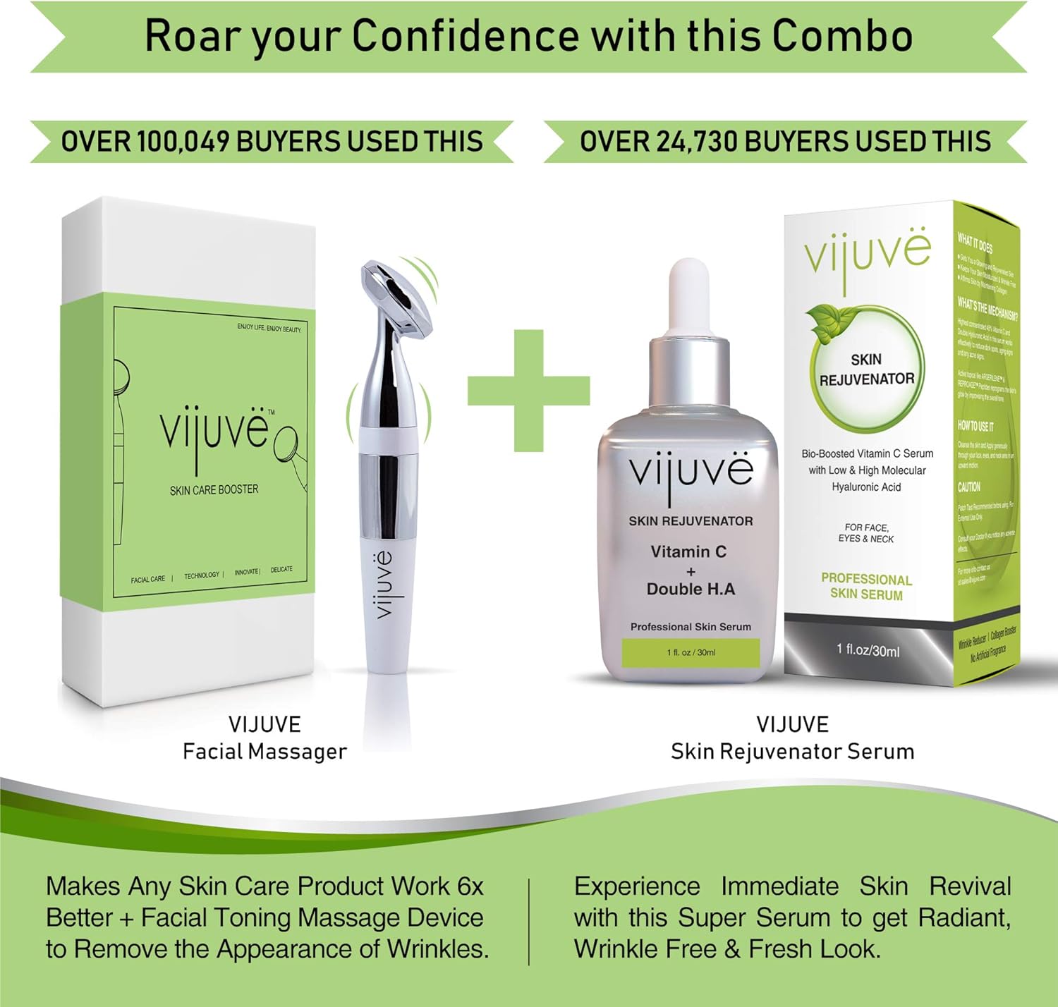 anti aging face massager by vijuve for wrinkles removal & facial skin tightening