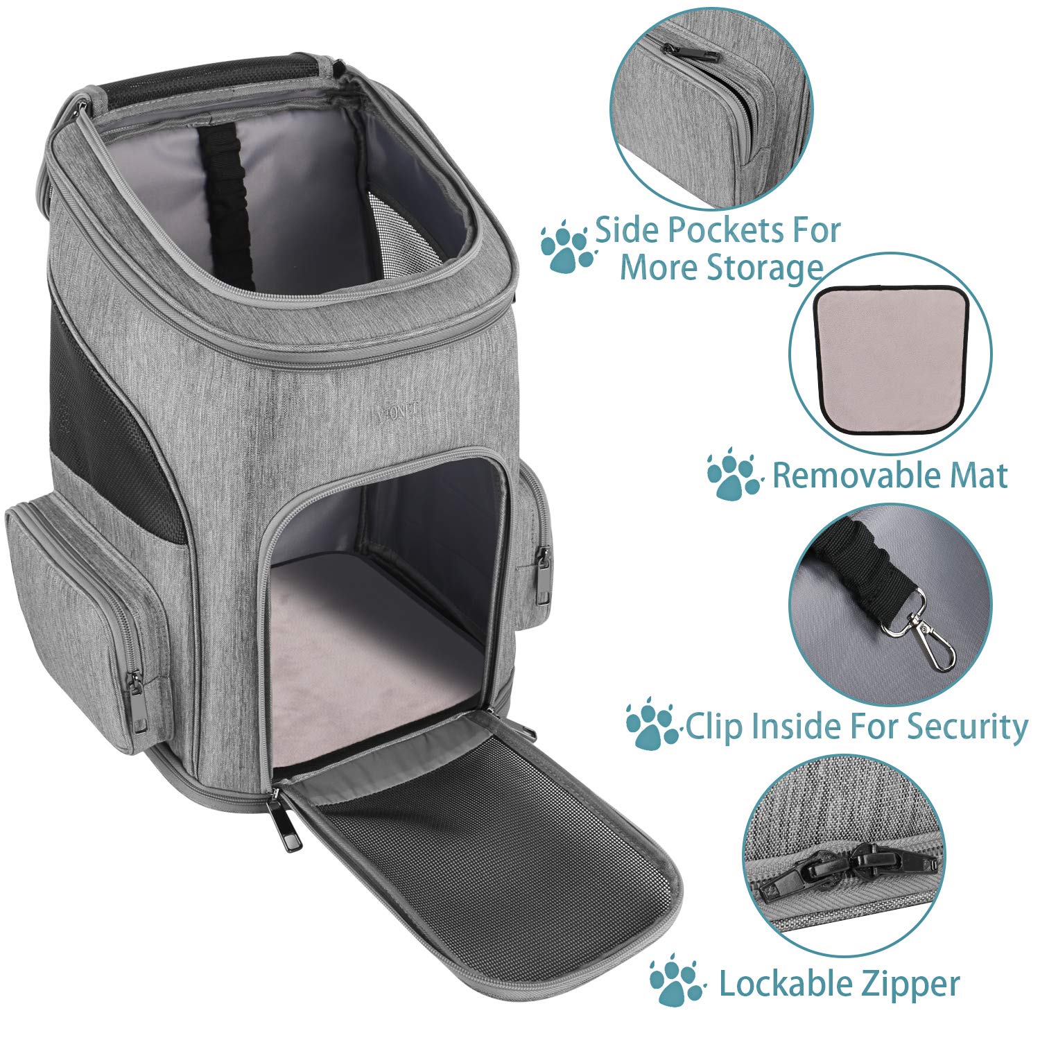 Dog Carrier Backpack, Large Pet Carrier Bag Mesh Medium Small