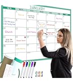 Erasable Vertical/Horizontal Wall Planner, 24 X 36, White/Blue/Red Sheets, 12-Month (Jan To Dec): 2024 | Bundle Of 2 Each