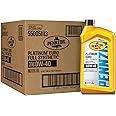 Pennzoil Platinum Euro Full Synthetic 0W-40 Motor Oil, 1 Quart (6 Pack)