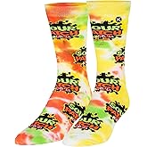 Odd Sox – Sour Patch Kids Tie-Dye Crew Socks – Official Candy Merch for Men & Women – Size Large – Funny Novelty Design – Soft Cotton Blend