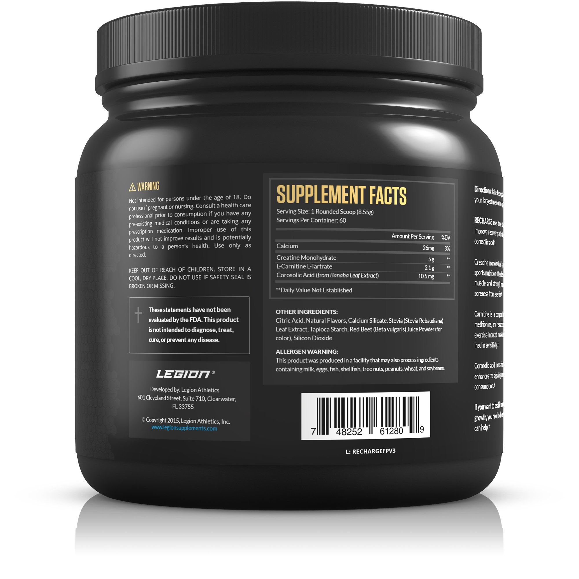 Legion Recharge Post Workout Supplement All Natural Legion Recharge Post Workout Supplement All Natural