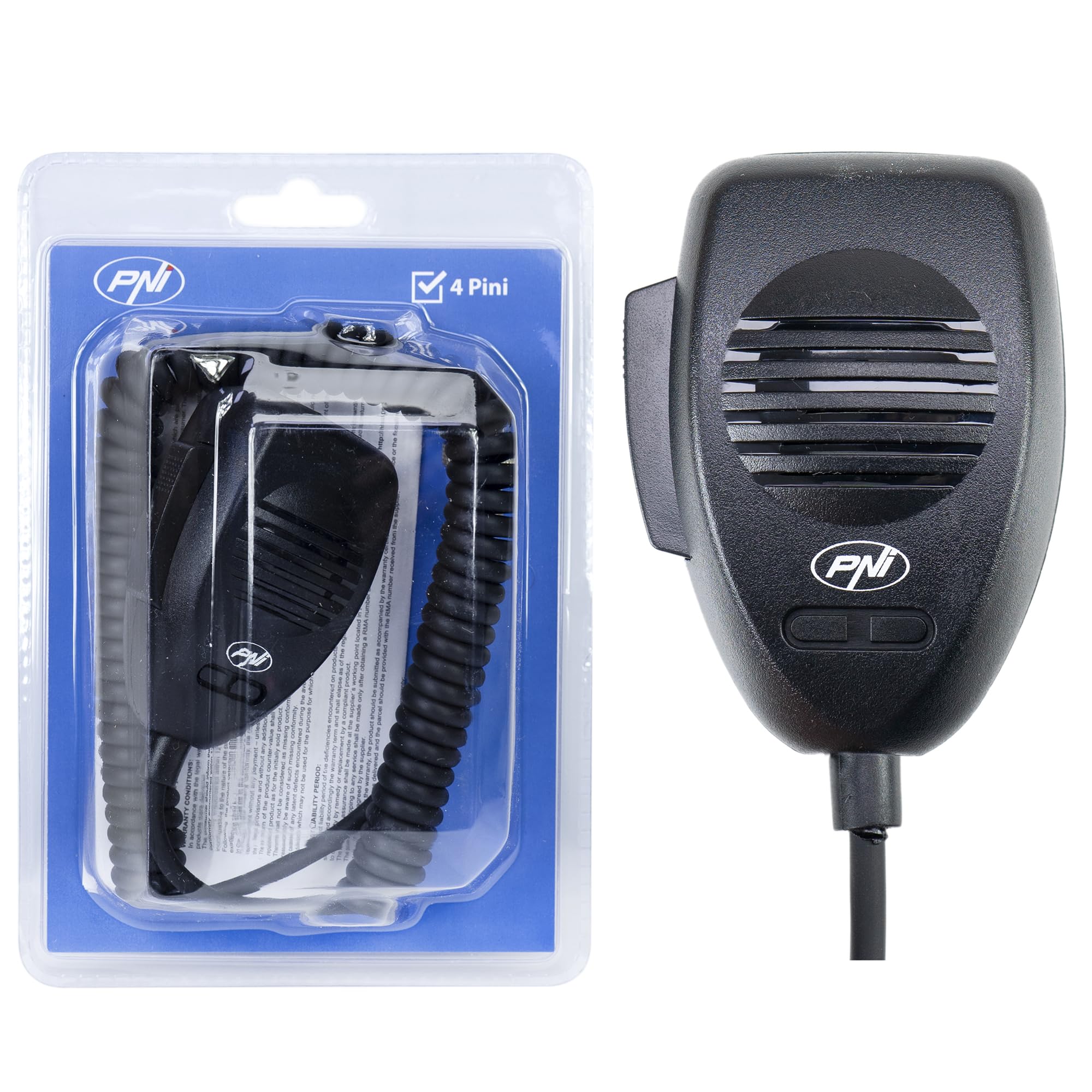 PNI CDS04 microphone 4-pin condenser type for CB Radio,Black