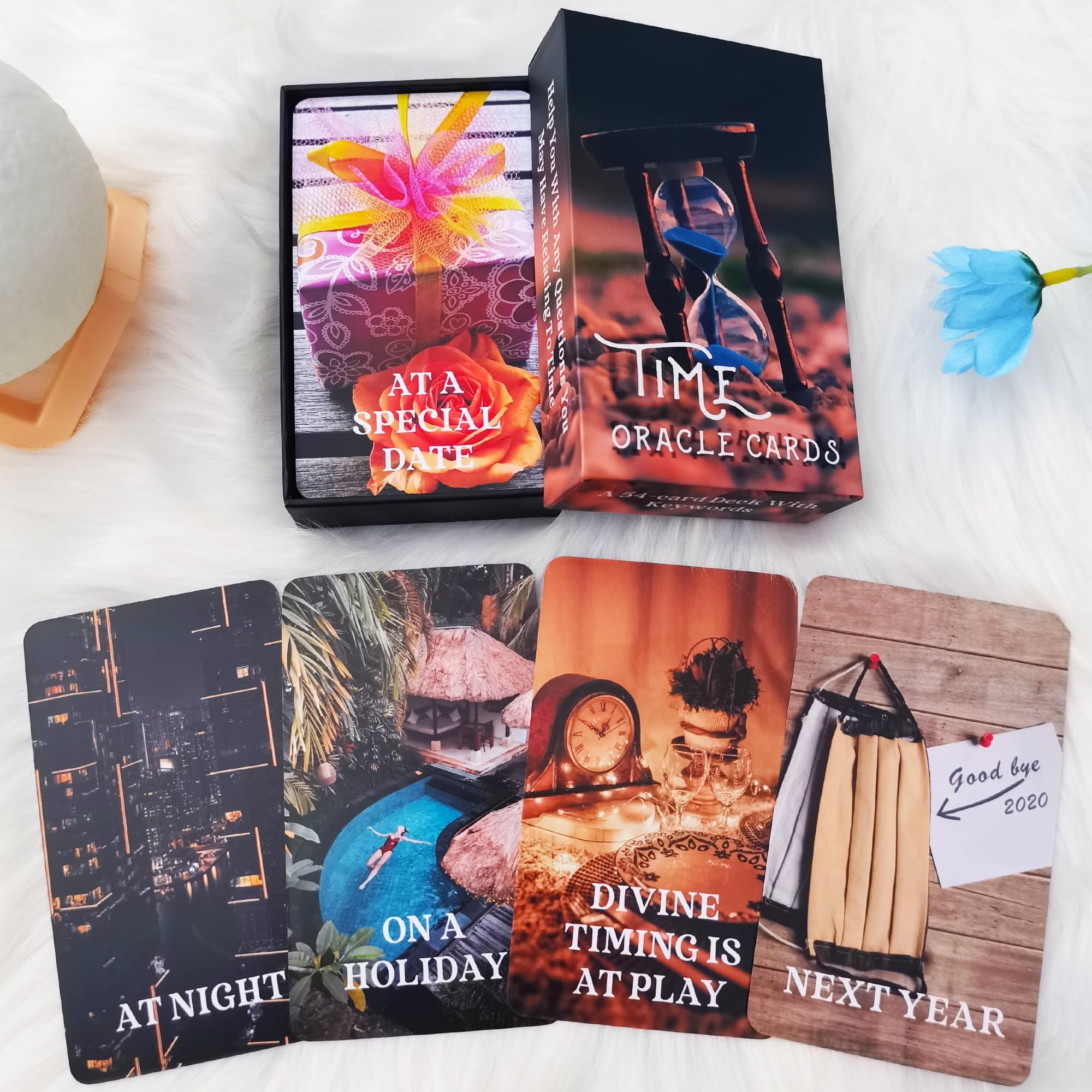 QCFQCF Time Oracle Cards Deck, Divine Timing Oracle Cards, Oracle Cards for Beginners, Answers to All Your Timing Related Questions