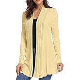 iClosam Women Open Front Cardigans Casual Long Sleeve Lightweight Knit Cardigan Sweater