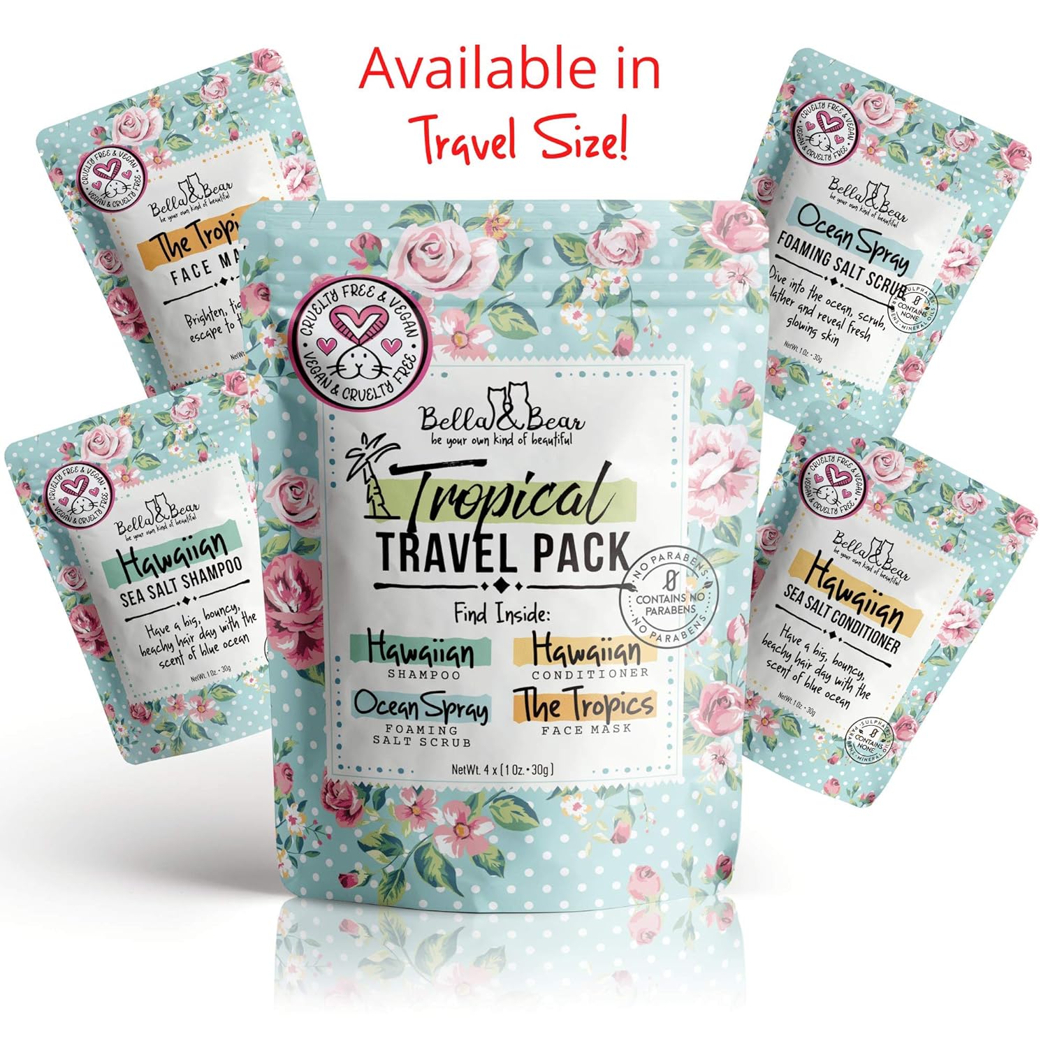 Bella And Bear Exfoliating Body Scrub - Ocean Spray Foaming Salt Scrub - A Body Exfoliator - Foaming Body Wash - Skin Softener - 3 In 1 - Vegan Friendly (7.7oz) : Beauty