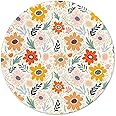 Round Mouse Pad,Gaming Mouse Pad,Non-Slip Rubber Base Mouse Mat with Stitched Edge 7.9 x 7.9 Inch for Laptop Computer (Adorable Flower)