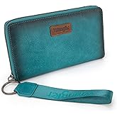 Wrangler Womens Wallet Wristlet Long Purse Designer Clutch Large Capacity Credit Card Holder for Women Men