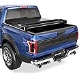 KUIPERAUTO Quad 4-Fold 5.5 FT Soft Folding Truck Bed Tonneau Cover Compatible with 2009-2014 Ford F150 F-150 Styleside (Excl Raptor Series) Truck Bed Cover w/Reflective Strip