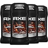 AXE Antiperspirant Stick For Men Dark Temptation Fresh Scent 2.7oz 4 Count | For Long Lasting Freshness 48 Hour All Day Anti Sweat Mens Deodorant