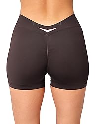 YEOREO Workout Scrunch Shorts Women V Back Gym Butt