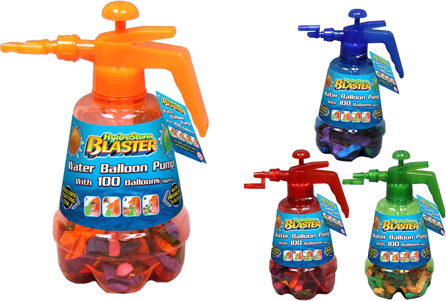 Toyland® Hydro Storm Blaster Water Balloon Pump with Multicoloured 100
