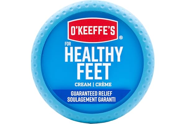 O'Keeffe's Healthy Feet Foot Cream Relieves and Repairs Extremely Dry Cracked Feet, Instantly Boosts Moisture, 3.2 oz / 90.7