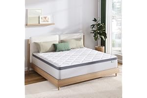 Novilla Full Size Mattress, 12 Inch Hybrid Mattress Full with Comfort Foam, Innerspring Full Size Mattress in a Box, Mattress Full Size Bed for Pressure & Pain Relief, Medium Firm Feel