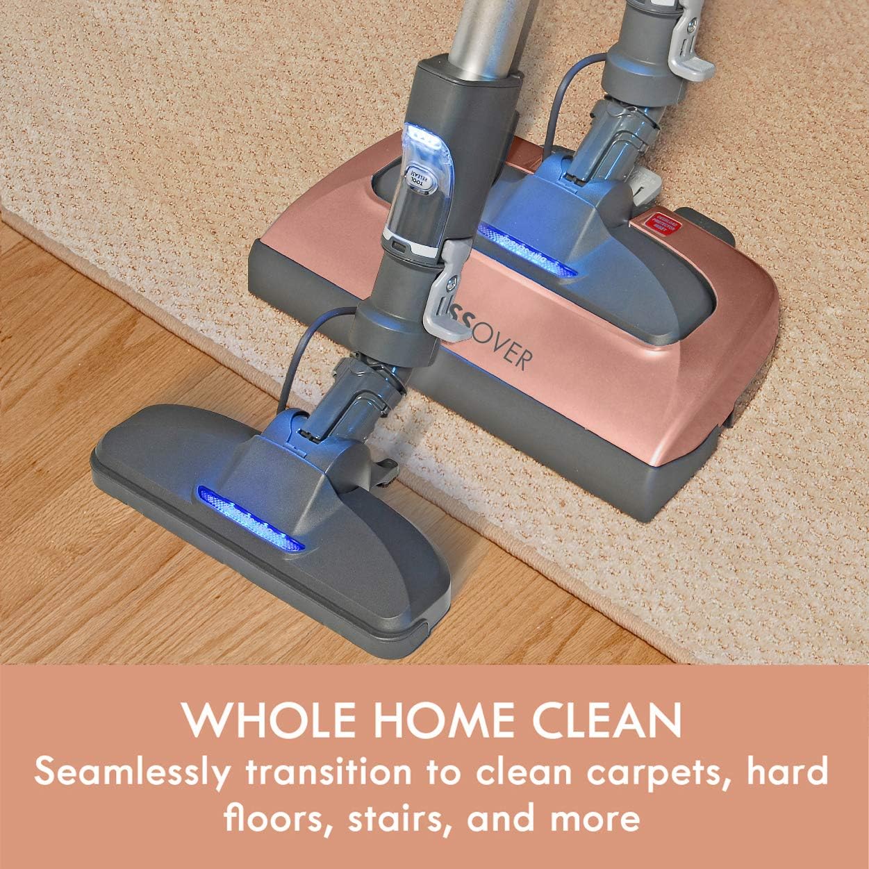 Kenmore BC7005 Pet Friendly Crossover Bagged HEPA Canister Vacuum Cleaner 2-Motor Power Suction with Pet PowerMate, Extended Telescoping Wand, Retractable Cord, and 4 Cleaning Tools -