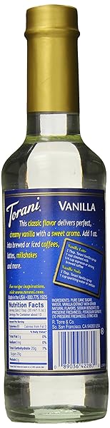 TORANI SYRUP, VANILLA, 12.7 OZ