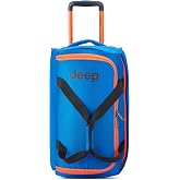 Jeep JS009D Two Wheel Rolling Travel Duffle Bag, Blue, 20 Inch