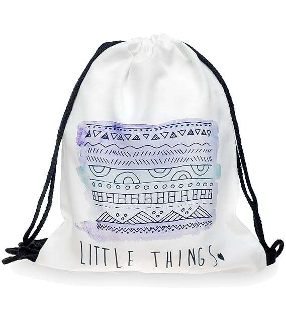 BetterStylz Jahn2 LITTLE THINGS ATZTEC Turnbeutel Rucksack Sport Beutel Gymsack Hipster Tasche vers. Design (ca. 32 x 39 cm) 