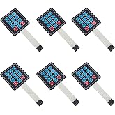 Yuuhseel 6Pcs 3x4 Keypad 12 Key Matrix Array Membrane Switch 7pin 12 Button Extended Keyboard for Microcontroller
