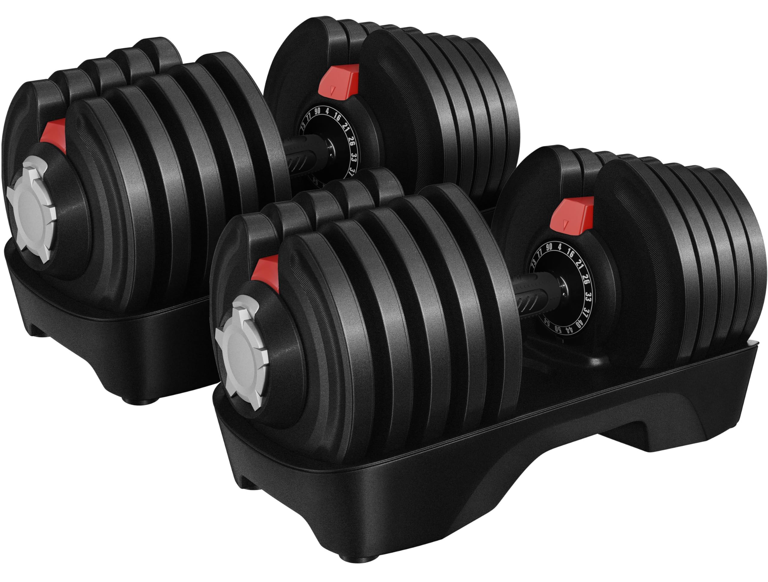 Photo 1 of Yaheetech Adjustable Dumbbell Set 25/40/52.5/90LBS Adjustable Dumbbells Fast Adjust Dumbbell Weight Set with Anti-Slip Handle and Tray for Men/Women Home Gym Strength Training Equipment Single/Pair