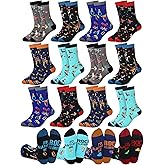 Breathffy 12 Pairs Funny Rock Climbing Stocking Bulk Cool Sports Christmas Gifts for Cotton Men Women Novelty Breathable Climbers Crew Sock for Sport Climbing Lovers