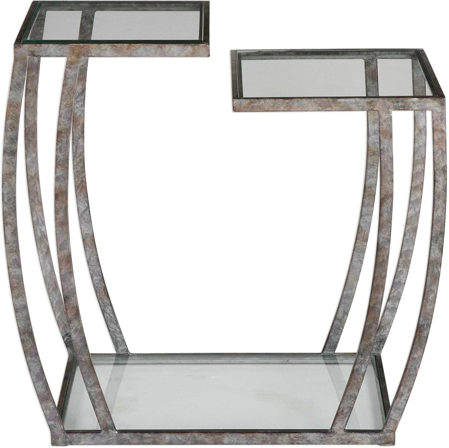 Uttermost Teeranie Burnished Silver Accent Table Furniture & Decor