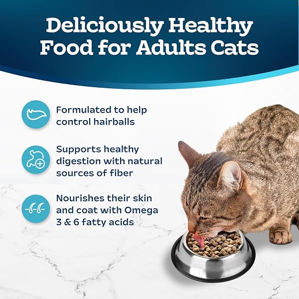 BLUE BUFFALO TASTEFULS ADULT DRY CAT FOOD FOR WEIGHT MANAGEMENT & HAIRBALL CONTROL, MADE IN THE USA WITH NATURAL INGREDIENTS, CHICKEN RECIPE, 7-LB BAG