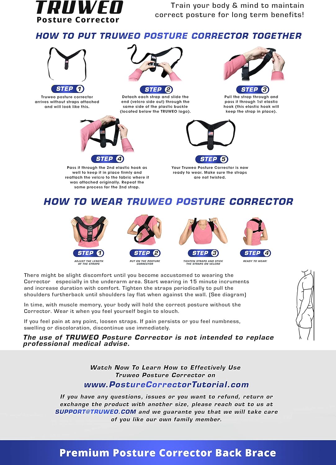 Posture Corrector For Men And Women - Adjustable Upper Back Brace For Clavicle To Support Neck, Back and Shoulder (Universal Fit, U.S. Design Patent): Health & Personal Care