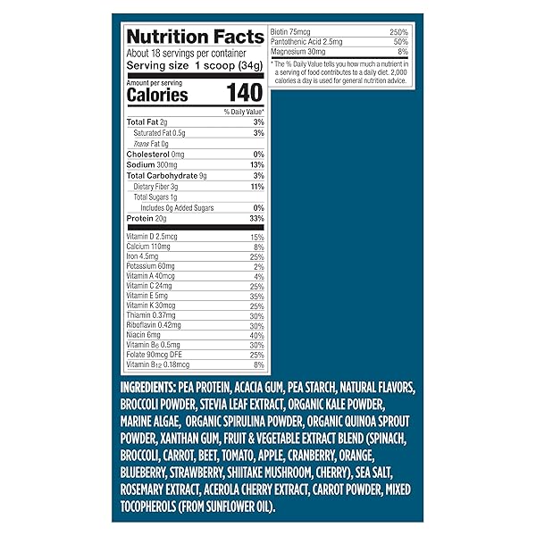 VEGA PROTEIN + NUTRITION – 20G PLANT-BASED PEA PROTEIN, VANILLA, 18 SERVINGS, VEGAN KETO SUPERFOOD, ANTIOXIDANT-RICH, GLUTEN FREE, DAIRY FREE, LOW CARB, 1.3LBS (PACKAGING MAY VARY)
