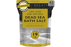 Aromasong Dead Sea Salt - Spa Bath Salt - 19 Lbs Fine Grain Bulk - 100% Pure - Better Absorbing Than Epsom Salt - Soak for Wo
