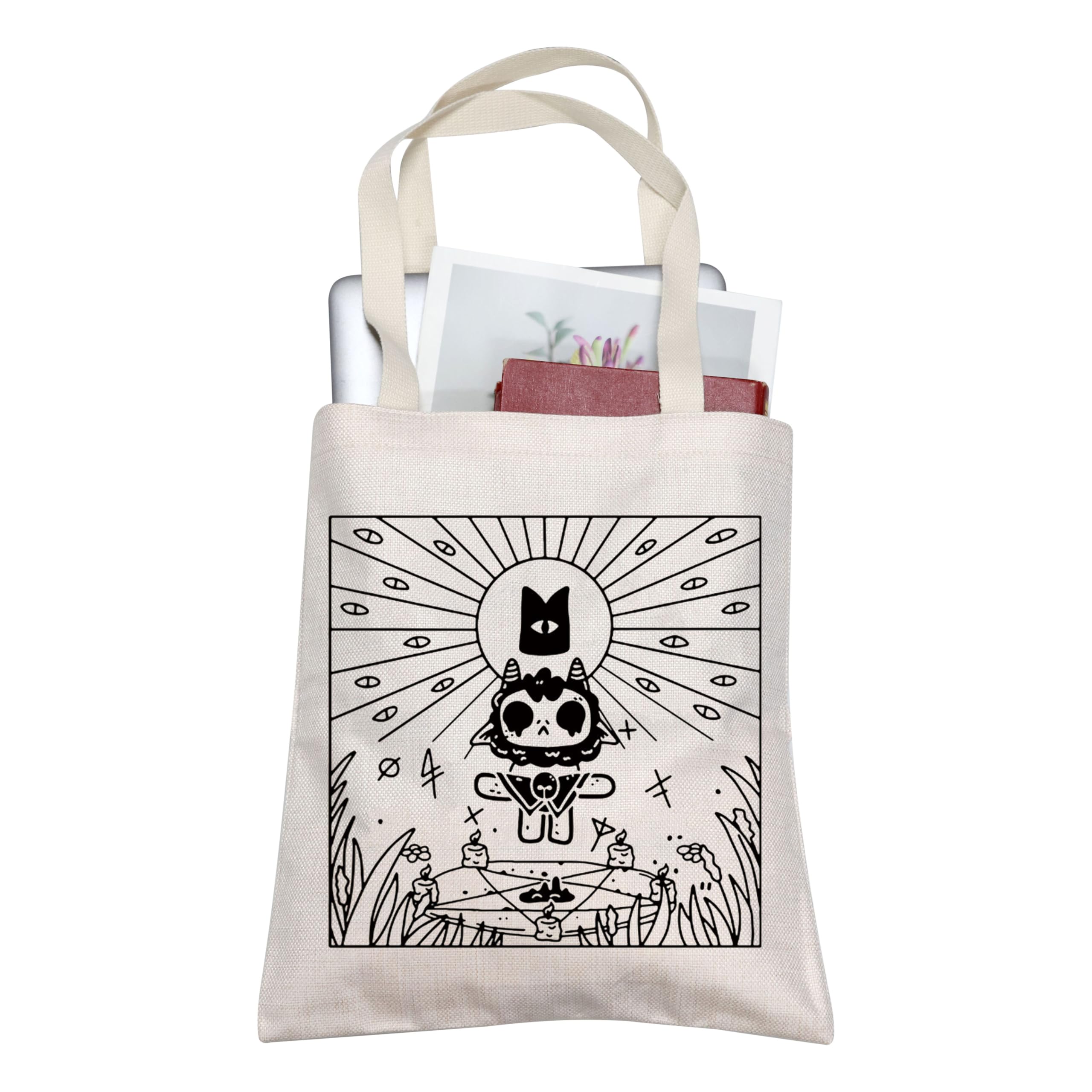 AKTAP Cute Trendy Cult Of The Lamb Tote Video Game Shoulder Bag - Gamer Gift (PY3)