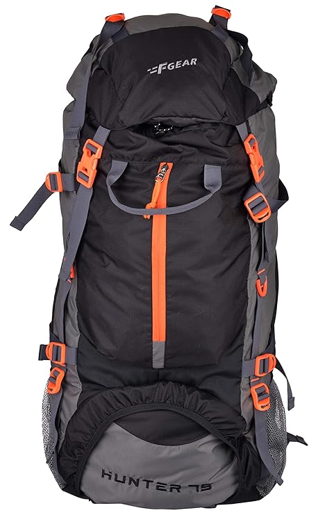 F Gear Hunter Bkgy Diamond 75 Ltrs Black Rucksack (Hunter BkGy Diamond)