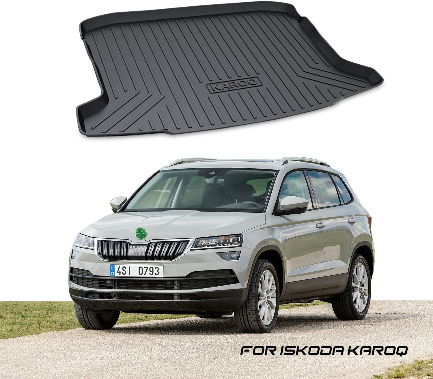 RAES 4 Parafanghi Per Skoda KAROQ 2017-2019 | Set Anteriore E Posteriore | Gomma Composita E Plastica | Antigraffio E Anti-fango | Facili Da Installare - 2