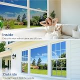 Lifetree One Way Window Film Privacy Heat Reflective Mirror 44.5x200cm Black view 5
