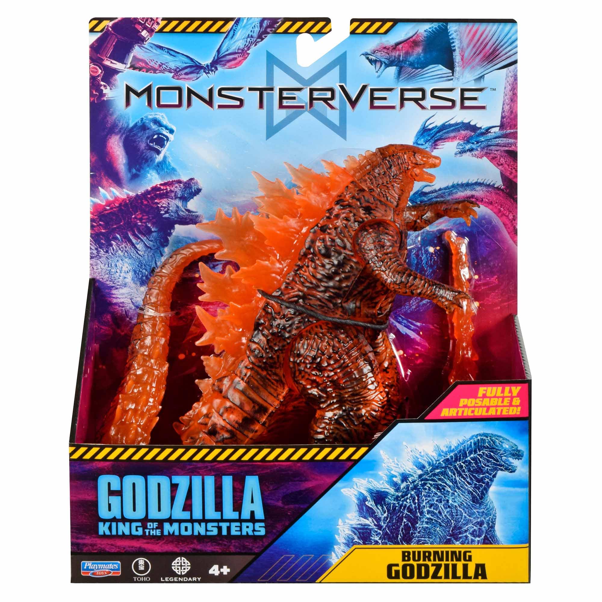 MonsterVerse King of the Monsters Official Fire Glow Godzilla 6-Inch Action Figure – Burning Godzilla Toy with Fiery Design – Kaiju Collectible for Kids & Fans – Highly Detailed – Ages 4+