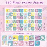 Outus 12 Pc Unicorn Reward Chart Set 360 Stickers Behavior Training for Girls view 4