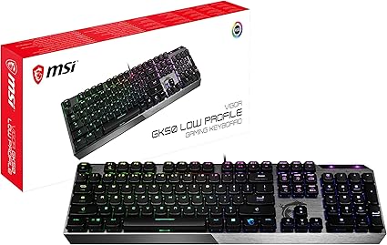 Msi Gaming Gear Clavier De Jeu Retroeclaire Led Rvb Kailh A Profil Bas Touches Mecaniques Anti Ghosting 104 Touches Aluminium Brosse Vigor Gk50 Low Profile Us Amazon Fr Informatique