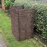 Selections Willow Wheelie Bin Screen Garden Hideaway 81x115cm 1 Bin view 5
